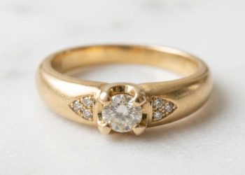 18 Carat Yellow Gold Diamond Ring