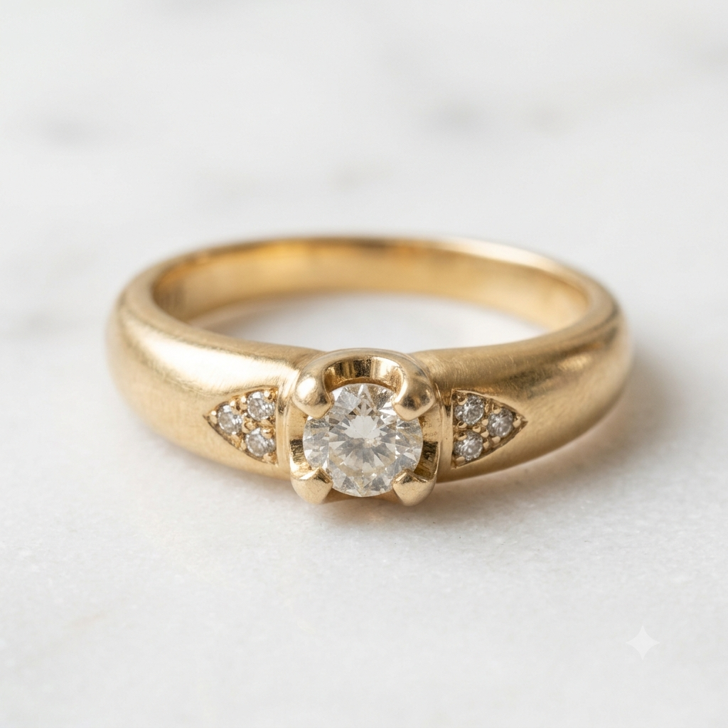 18 Carat Yellow Gold Diamond Ring
