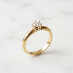 18 Carat Yellow Gold Solitaire Diamond Ring