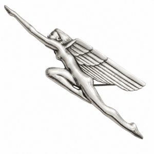 Art Deco Sterling Winged Figure Brooch (Circa 1930)