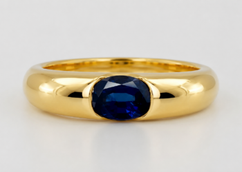 Cartier 18ct Yellow Gold Sapphire Ellipse Ring – Circa 1992