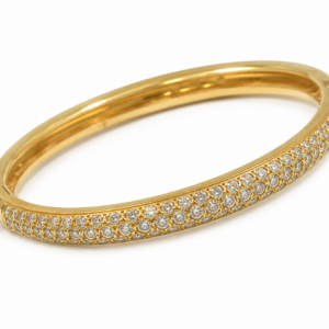 Gold Diamond Bangle France 1984