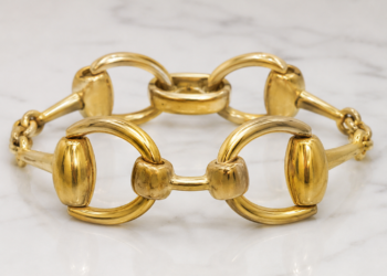 Gucci 18ct Yellow Gold Horsebit Bracelet